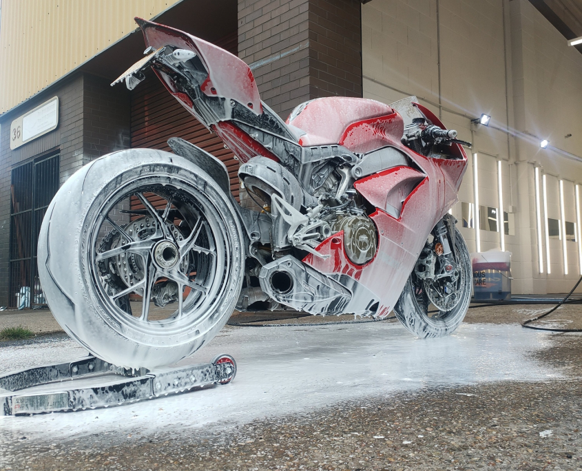 motorcycle cleaning in Leicester