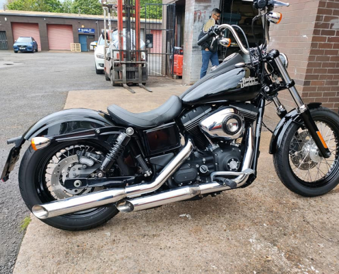 motorbike coatings ceramics leicester Harley been ceramic coated leicester